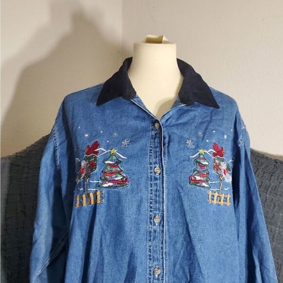 Basic Edition VTG Christmas Shirt Size XL - Picture 5 of 12